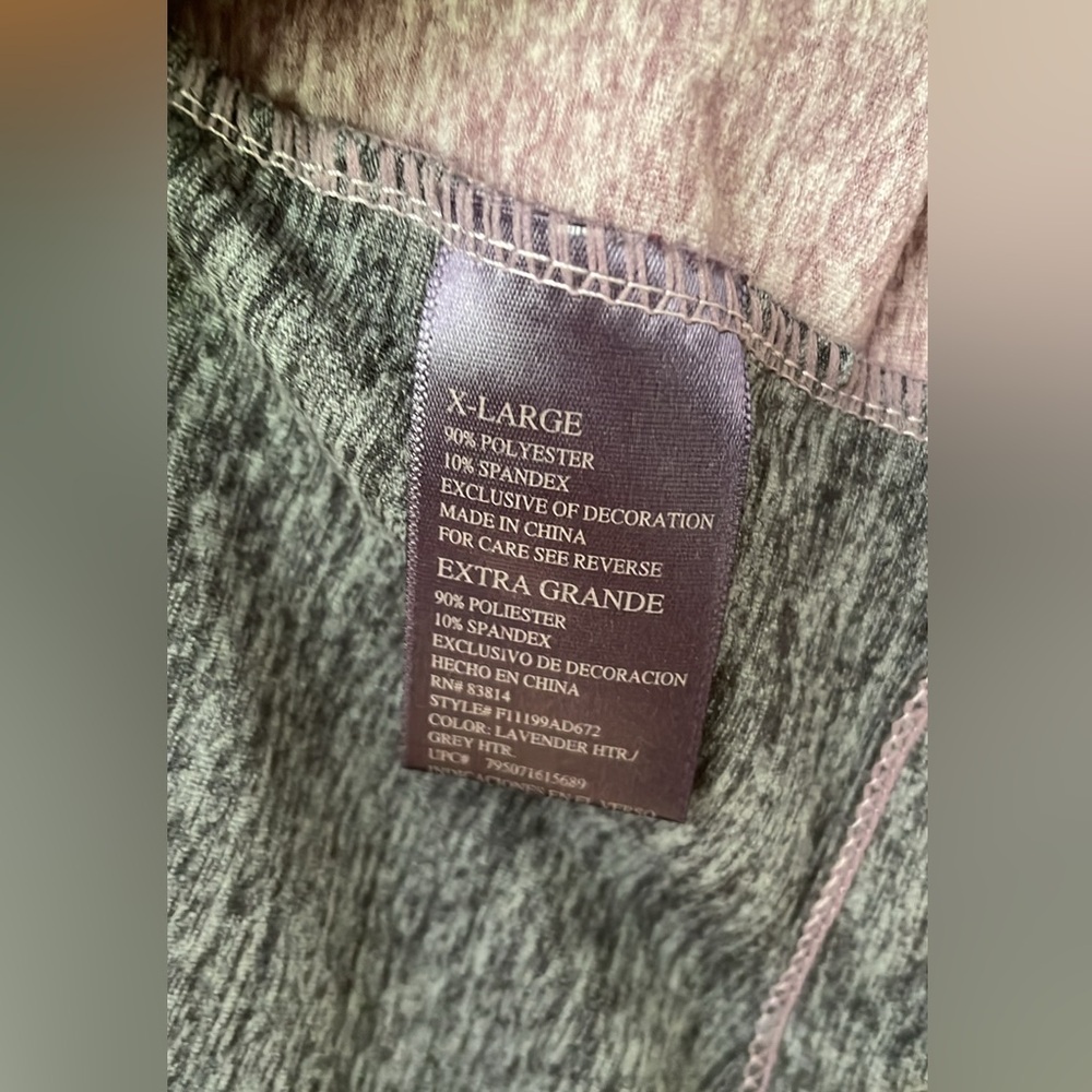 Serene Tangerine Pullover Hoodie Lavender Heather Gray Size XL - Picture 4 of 7